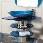 Glass Bathroom Vanity 4 Blue 50 cm by San George Design