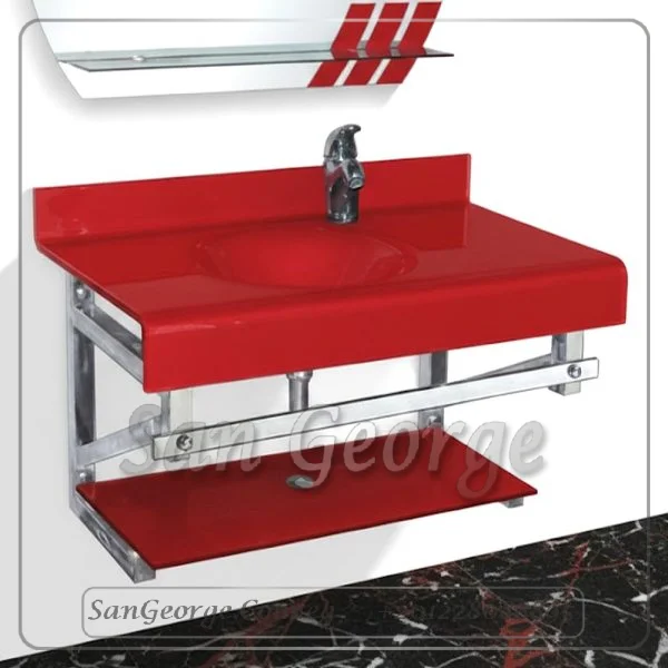 Glass Basin Set 9060 Red 60 cm by San George Design