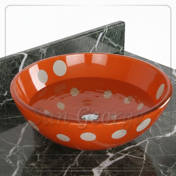 tempered double Glass Vessel Sink A10023 by San George Design