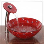 Bathroom Glass Sink RED B-1005 by San George Design