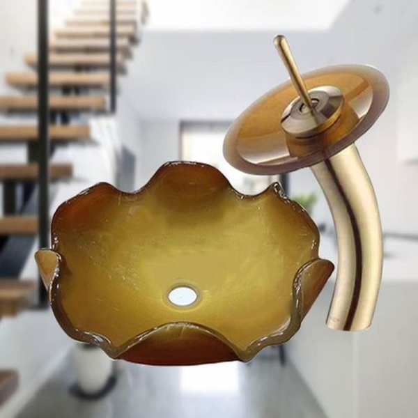 حوض حمام حديث B-3008-GOLD من San George Design