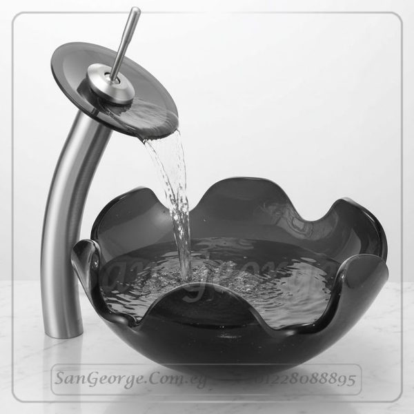 حوض حمام حديث B-1020-BLack من San George Design
