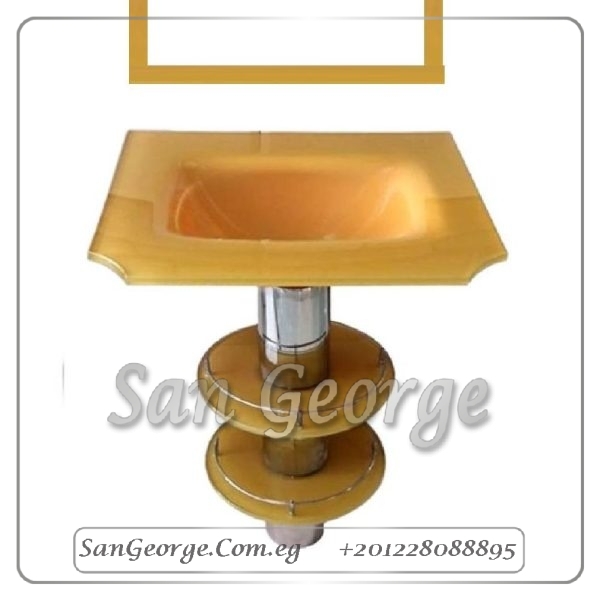 مجموعة حمام زجاج 90 ايفوري 60 سم معلقه من San George Design