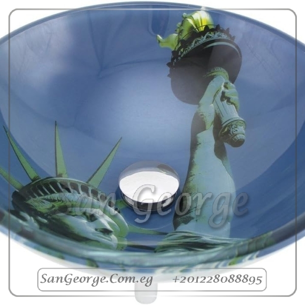 Bathroom Glass Sink B-1128 by San George Design