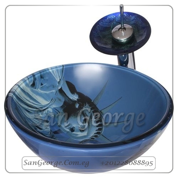 Bathroom Glass Sink B-1128 by San George Design