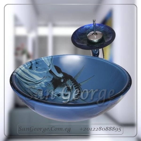 Bathroom Glass Sink B-1128 by San George Design