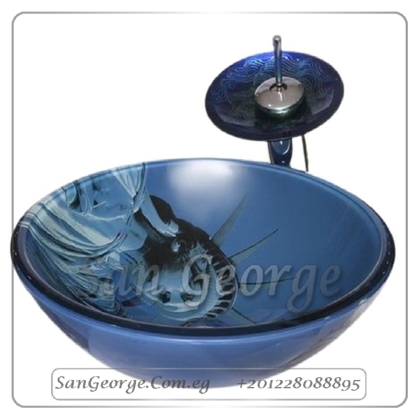 Bathroom Glass Sink B-1128 by San George Design
