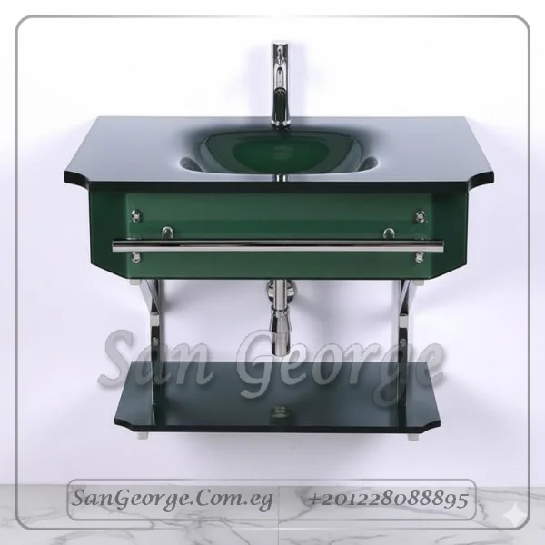 Glass Vanity Set 1142 Green 80 cm by San George Design