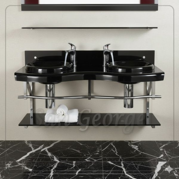 مجموعة حوض زجاج 1222 1 120 سم معلقه  من San George Design