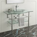 وحده حوض حمام زجاجي 141 شفاف على الارض  من San George Design