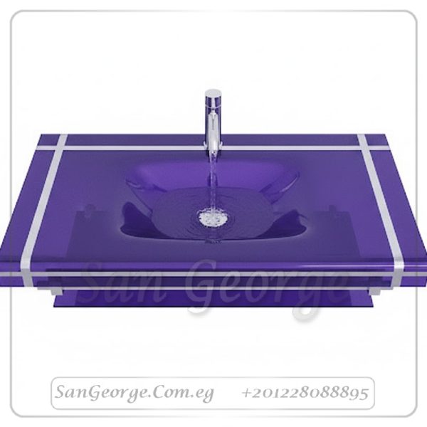 حوض حمام زجاجي 17 نبيتي 80 سم معلقه  من San George Design