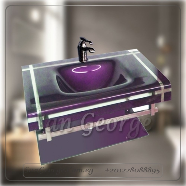 حوض حمام زجاجي 17 نبيتي 80 سم معلقه من San George Design