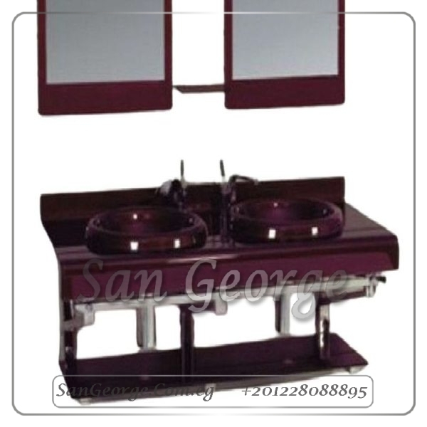 مجموعة حمام زجاج 178 موف 120 سم معلقه من San George Design