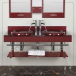 وحده حمام زجاج 178 نبيتي 120 سم معلقه  من San George Design