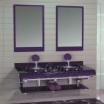 مجموعة حمام زجاج 178 موف 120 سم معلقه  من San George Design
