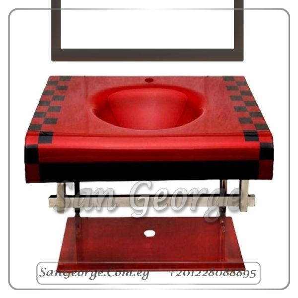 Glass Vanity Set 189 Red X Black 80 cm by San George Design