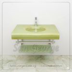 مجموعة حمام زجاج 189 دهبي 80 سم معلقه  من San George Design