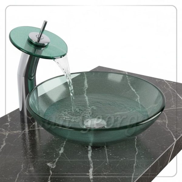 Glass Vessel Sink A-20-5-green by San George Design