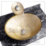Glass Bathroom Sink A-Gold by San George Design
