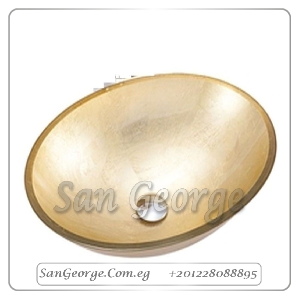 Glass Bathroom Sink A-Gold by San George Design