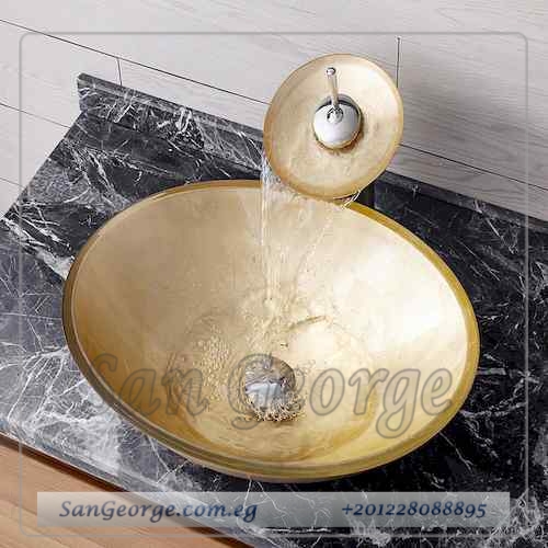 Glass Bathroom Sink A-Gold by San George Design