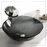 Glass Bathroom Sink A-2005-BLACK-1 by San George Design