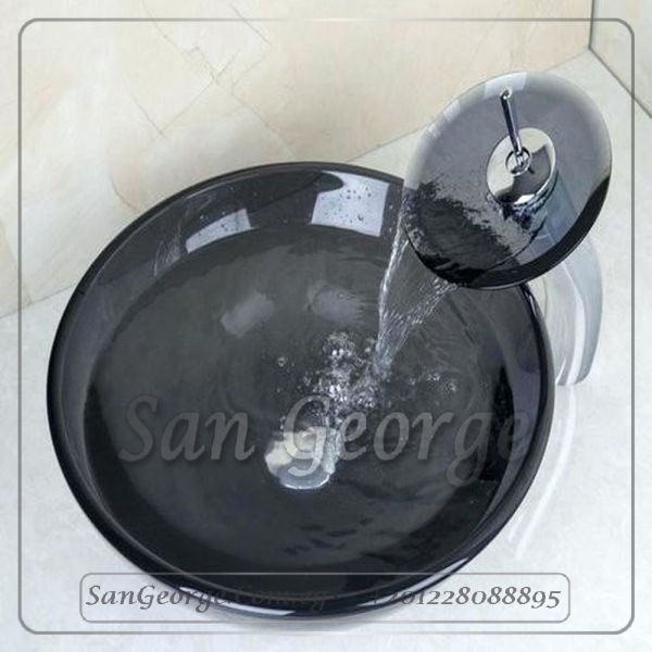 Glass Bathroom Sink A-2005-BLACK-1 by San George Design
