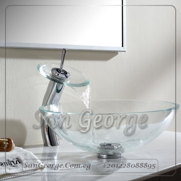 Glass Vessel Sink A-20-5-green by San George Design