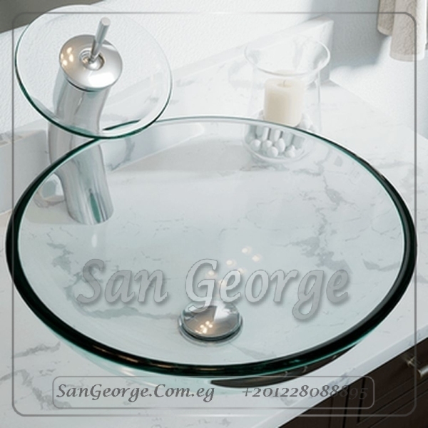 Glass Vessel Sink A-20-5-green by San George Design