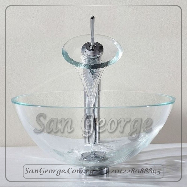 Glass Vessel Sink A-20-5-green by San George Design