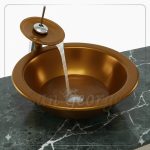 Glass Bathroom Sink Bowls A- 5007 GOLD by San George Design