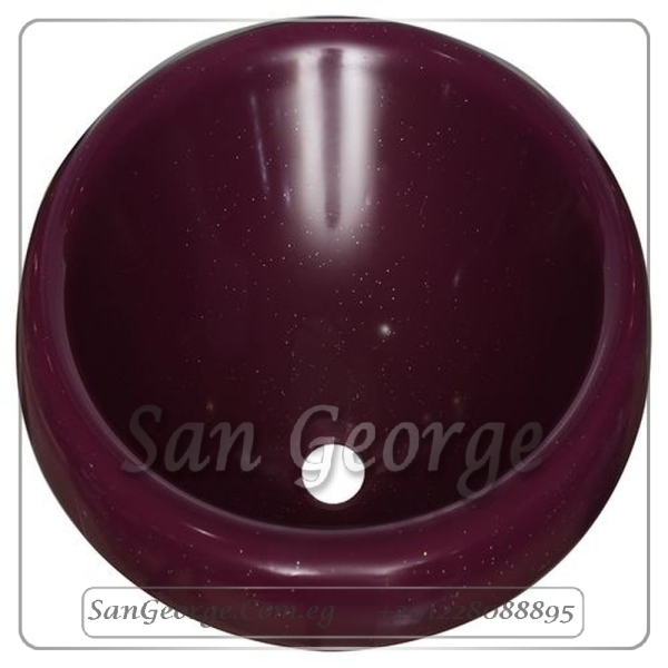 Bathroom Glass Sink dark Purple A-2015 by San George Design