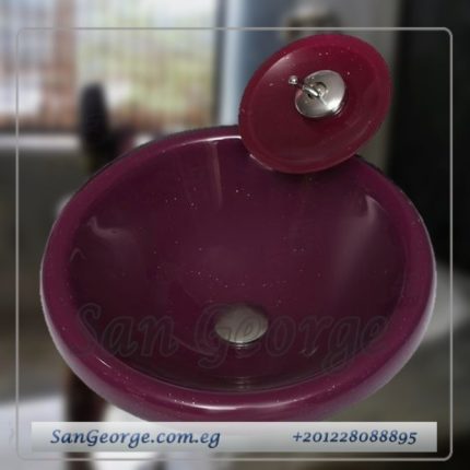 Bathroom Glass Sink dark Purple A-2015 by San George Design