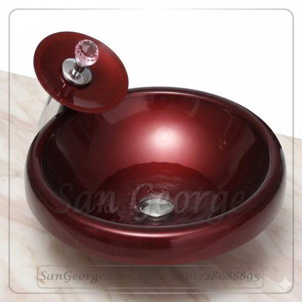 Bathroom Glass Sink A-5007brown by San George Design