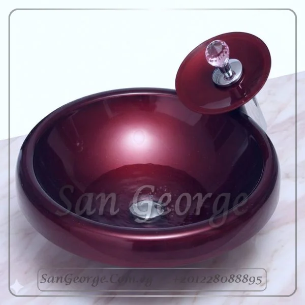 Bathroom Glass Sink dark Purple A-2015 by San George Design
