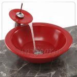 Glass Vessel Sink A-5007 Red 2 by San George Design