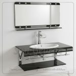 وحدة الحمام الزجاجيه 202 اسود 80 سم معلقه  من San George Design