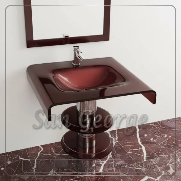 مجموعة حمام زجاج  209 نبيتي 70 سم على الارض  من San George Design