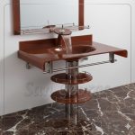 Glass Basin Set 2209 Dark Red 70 cm by San George Design