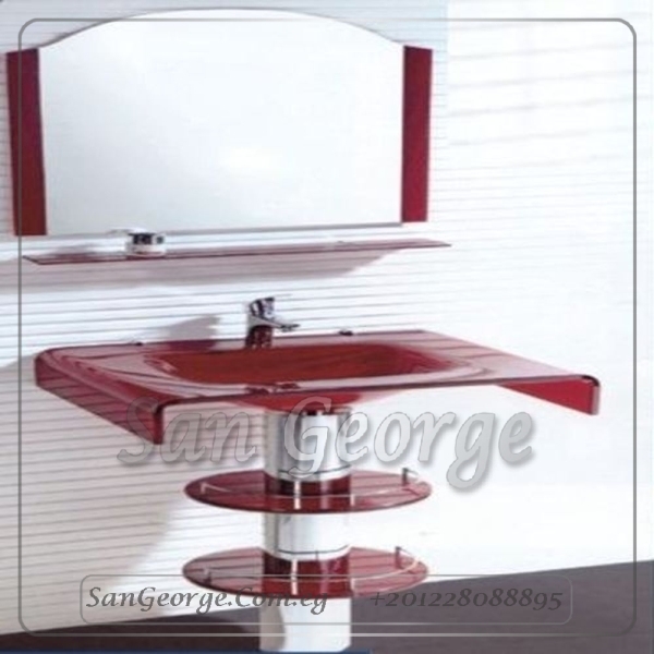 وحده حمام زجاج 2209 احمر 70 سم على الارض من San George Design