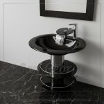 مجموعة حمام زجاج 32 80 سم معلقه  من San George Design