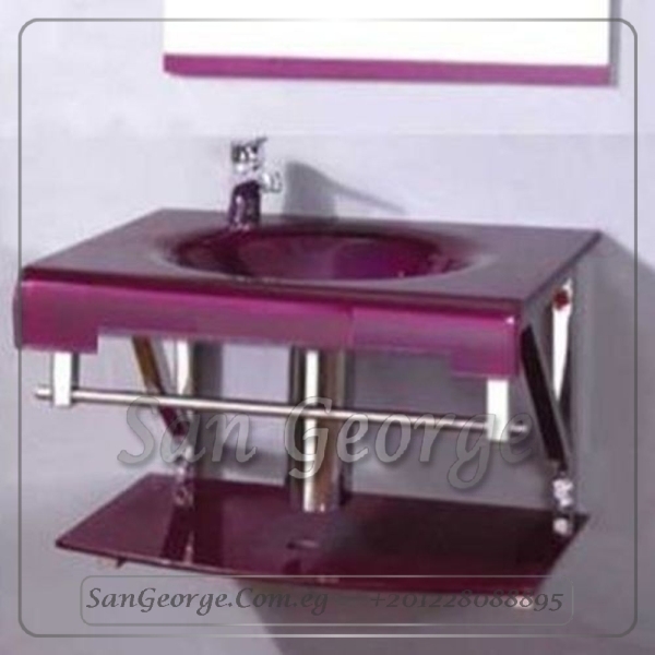 Glass Vanity Set 21 Light Purple 80 cm by San George Design