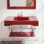 Glass Basin Set 21 Red 80 cm by San George Design