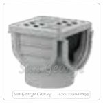 مجرى الشريف بالغطا من الشريف صرف رمادي بجوان قطر 110 مم ( 4 " بوصه )