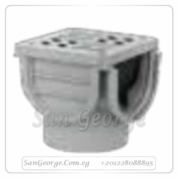 مجرى الشريف بالغطا من الشريف صرف رمادي بجوان قطر 110 مم ( 4 " بوصه )