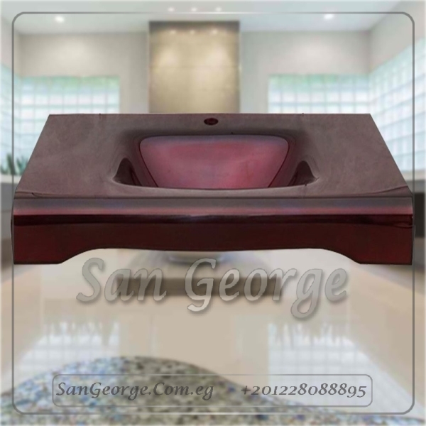 حوض حمام زجاجي 211 نبيتي 80 سم معلقه من San George Design