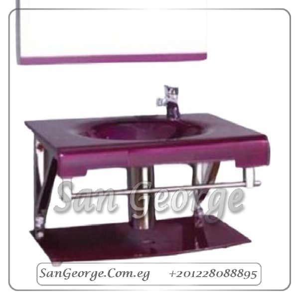 Glass Vanity Set 21 Light Purple 80 cm by San George Design