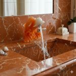 خلاط حوض حمام تمثال مودرن موديل Statue-mix-14-orange