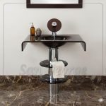 Glass Vanity Set 2209 Dark Purple 70 cm by San George Design