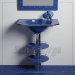 Glass Basin Set 295 Blue 60 cm by San George Design